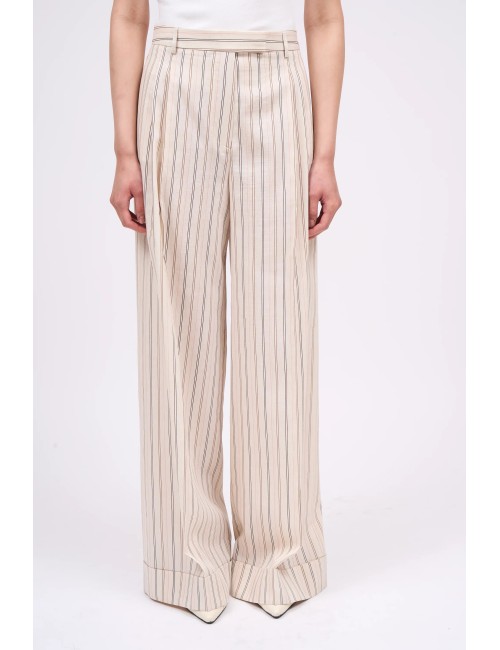 Pantalon BAGNOLET - Crème, Rayures