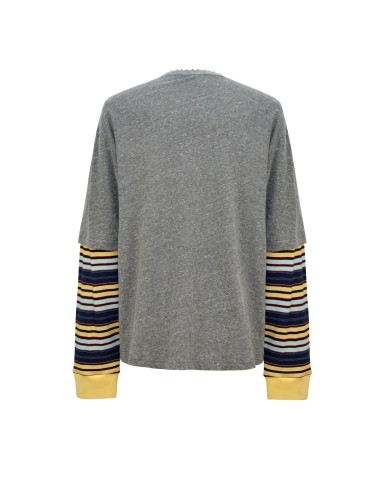 Tee-shirt SKATER - Gris, Rayures