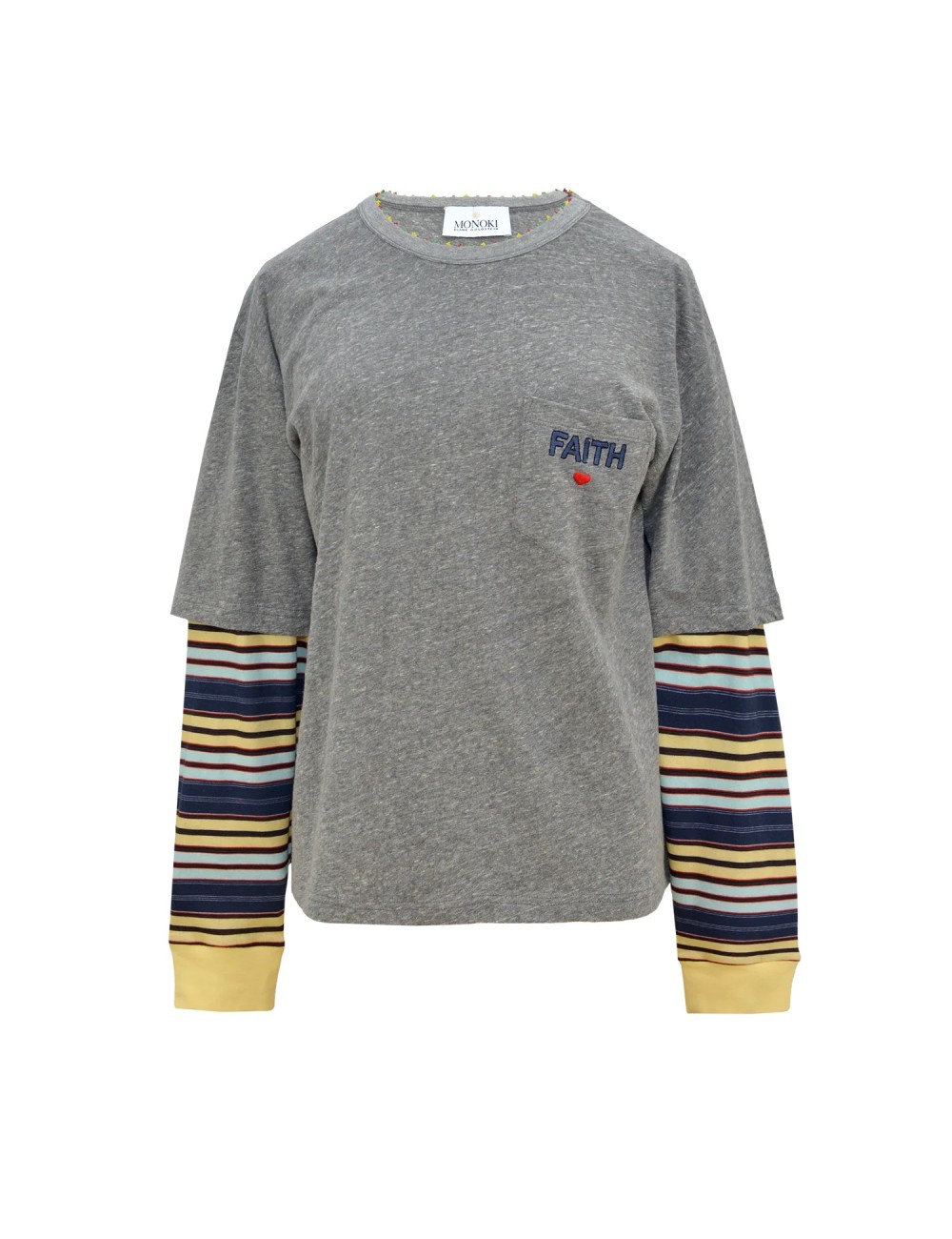 Tee-shirt SKATER - Gris, Rayures