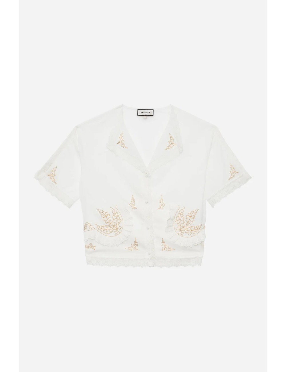 Chemisier SILAS - Écru, Broderies