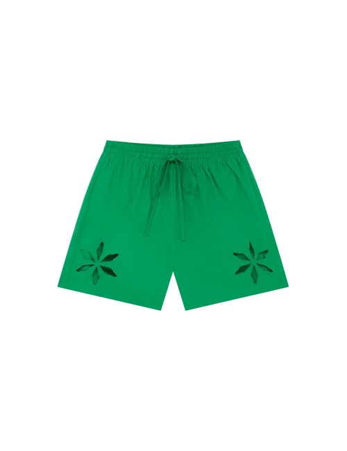 Short à FLEURS découpées
