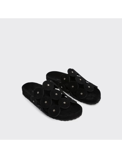 Beach Mules BULLES à œillets - Noir