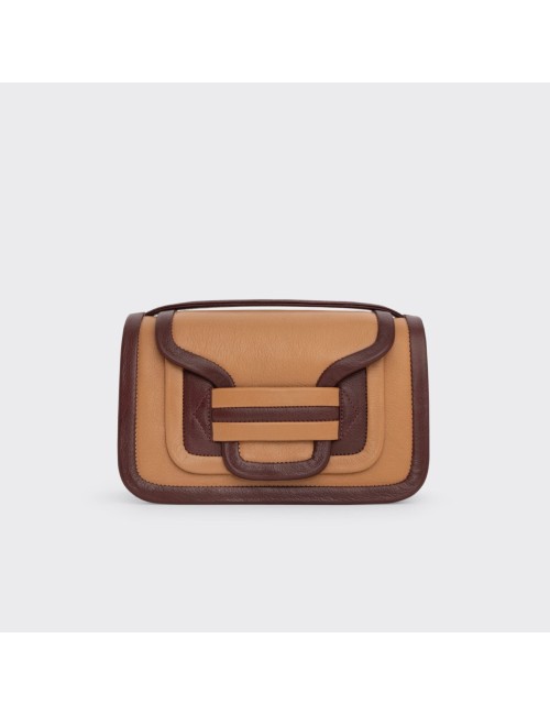 Sac à main MAXI ALPHA - Camel / Bordeaux