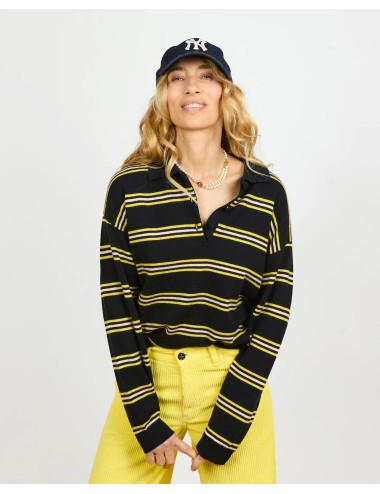 Polo LÉON Stripes Light - Navy