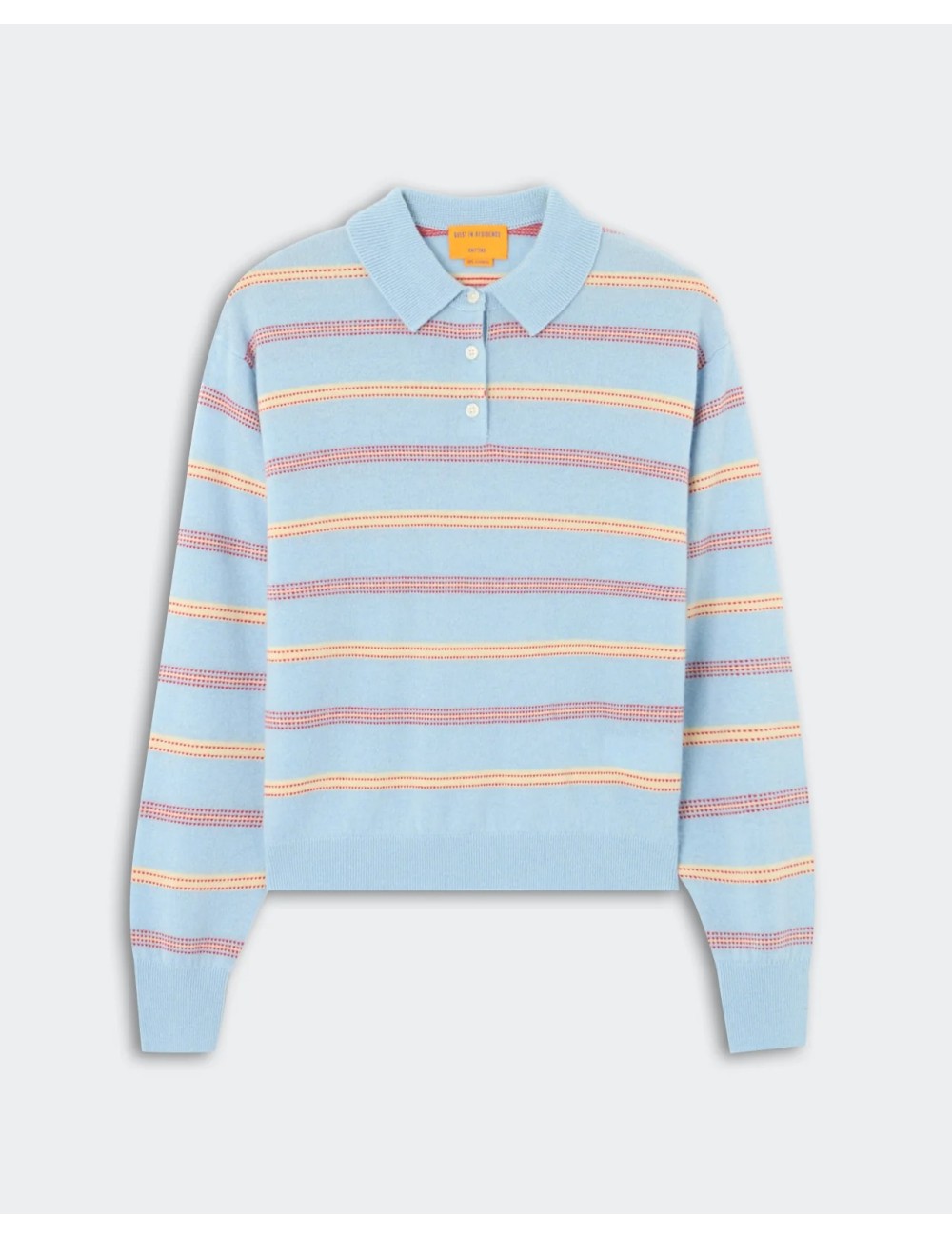 COLLEGIATE Stripe Polo - Clear Sky Combo