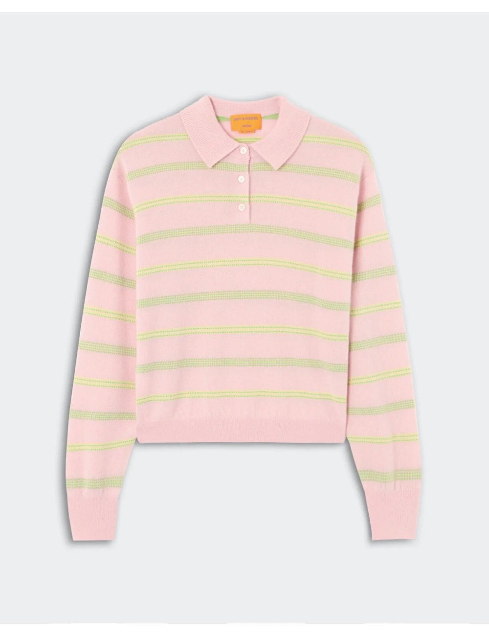 COLLEGIATE Stripe Polo - Powder Pink Combo