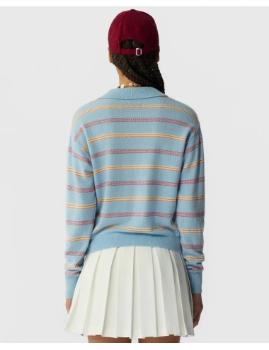 COLLEGIATE Stripe Polo - Clear Sky Combo