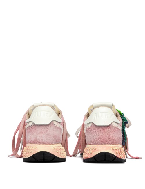 REELWIND Low, Daim et Nylon - Blanc et Rouge