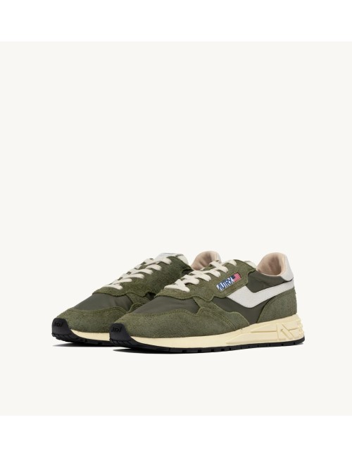 REELWIND Low, Nylon et Daim - Blanc et Sauge