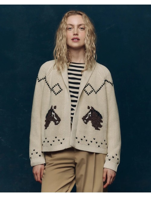 Cardigan HORSE LODGE - Crème