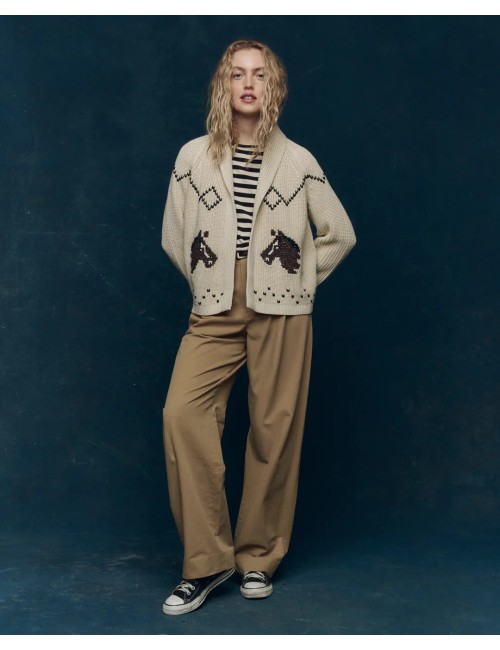 Cardigan HORSE LODGE - Crème