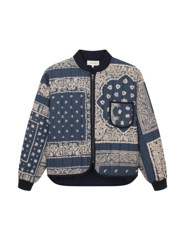 Bomber "QUILTED" - Navy Bandana Print