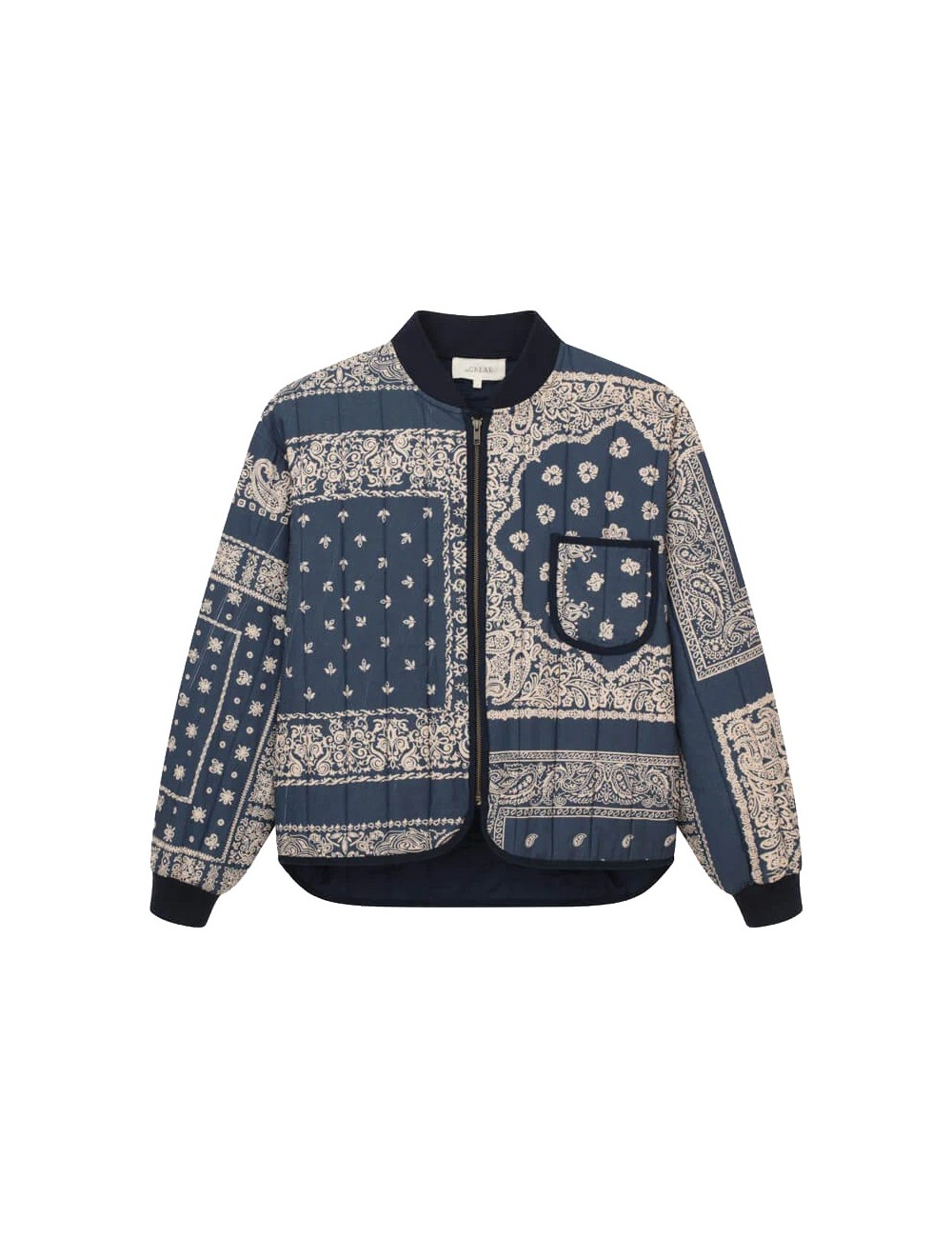 Bomber "QUILTED" - Navy Bandana Print