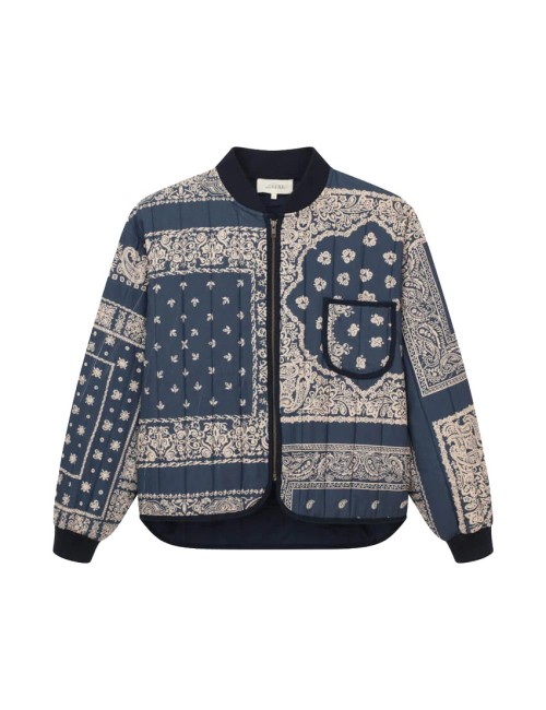 Bomber "QUILTED" - Navy Bandana Print