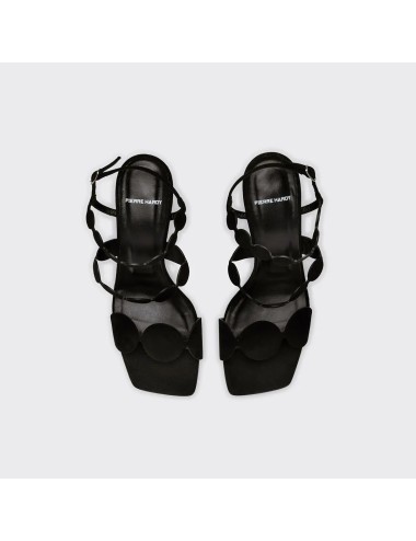 Sandales à talon MULTI BULLES LAVA, Daim - Noir