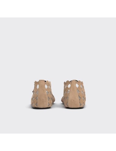 Ballerines MINI BULLES, Daim - Beige