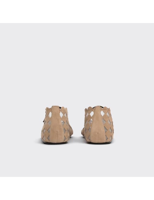 Ballerines MINI BULLES, Daim - Beige