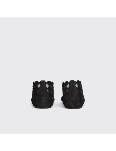 Ballerines MINI BULLES, Daim - Noir