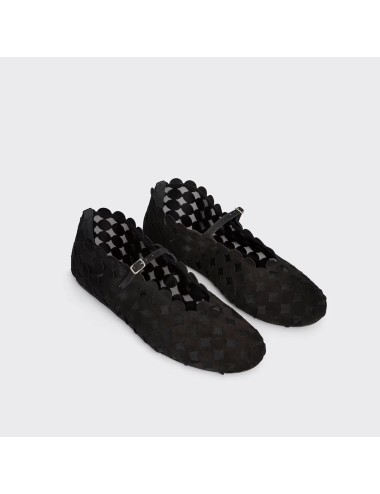 Ballerines MINI BULLES, Daim - Noir