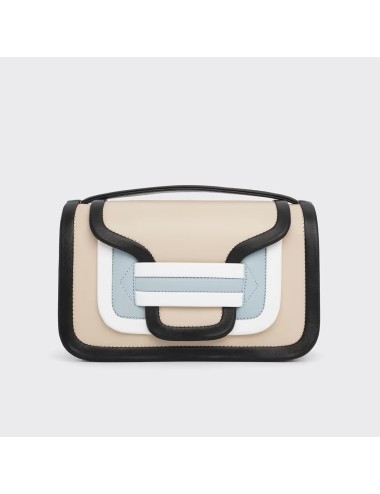 Sac à main MAXI ALPHA - Blanc cassé, Noir, Bleu ciel, Blanc