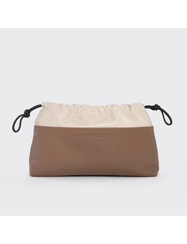 Pochette TWIN - Camel, Blanc cassé