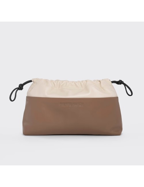 Pochette TWIN - Camel, Blanc cassé