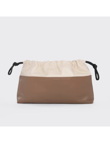 Pochette TWIN - Camel, Blanc cassé