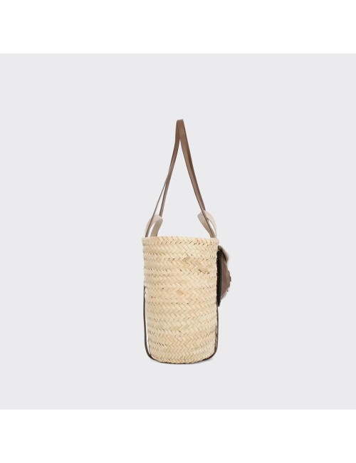Panier ALPHA RAFFIA - Camel, Noir, Blanc