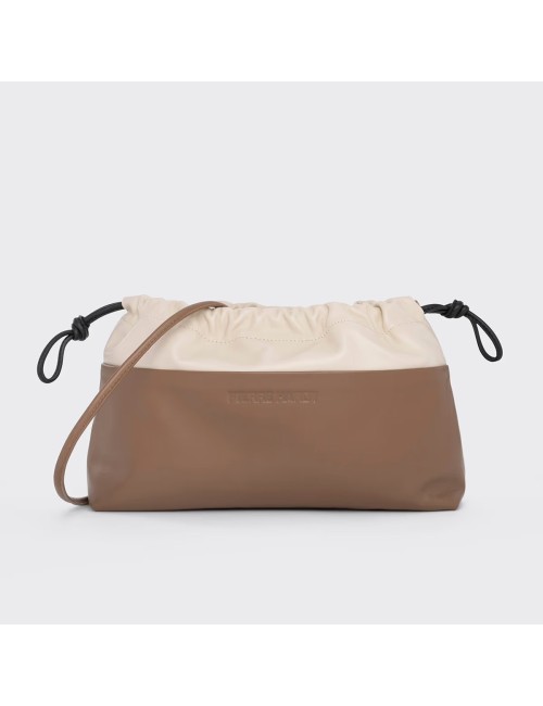 Pochette TWIN - Camel, Blanc cassé