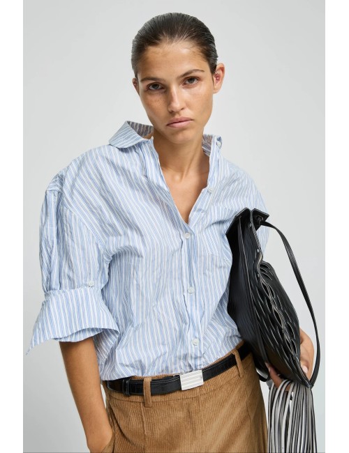 Chemise BLANDINE - Rayures, Bleu