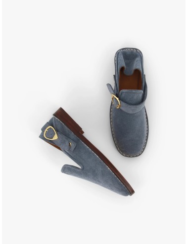 Slippers LUCCA Daim - Bleu