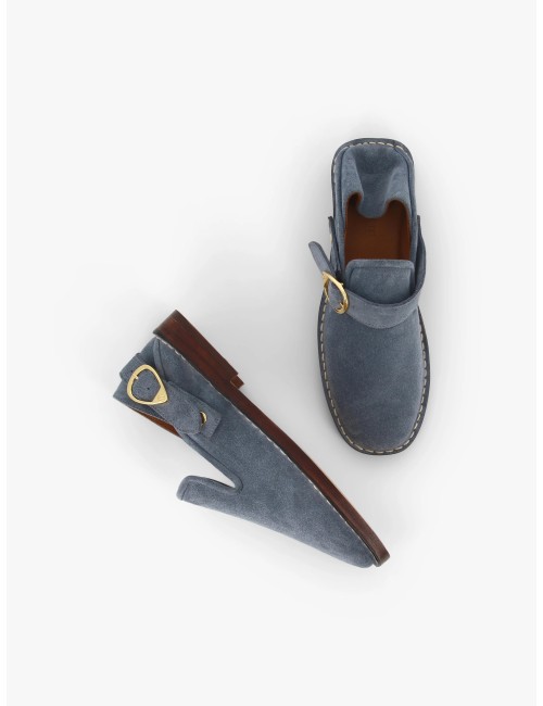 Slippers LUCCA Daim - Bleu