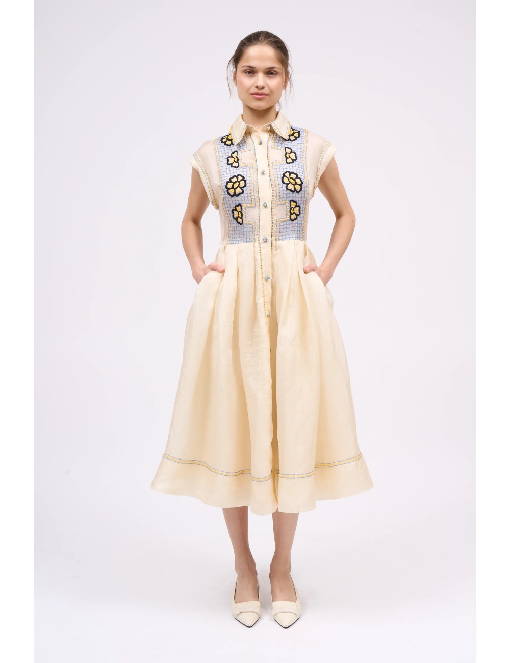 Robe-chemise HYACINTHE - Broderies