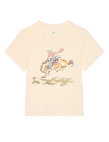 THE LITTLE TEE w/ Rider Graphic - Washed White