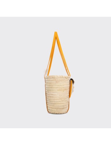 Panier ALPHA RAFFIA - Blanc cassé, Camel, Blanc, Mandarine