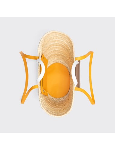 Panier ALPHA RAFFIA - Blanc cassé, Camel, Blanc, Mandarine