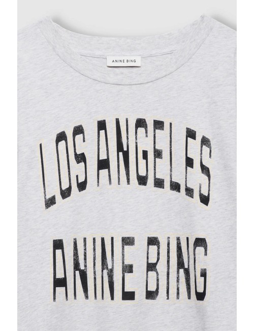 Tee-shirt cropped JOHNNY - Grey Melange