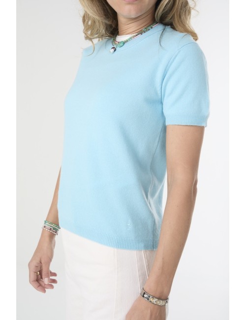 Pull manches courtes MINI ANDRE Light - Blue