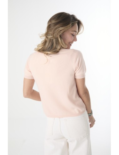 Pull manches courtes MINI ANDRE Light - Blush