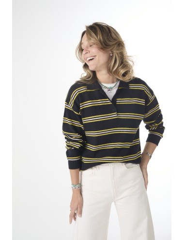 Polo LÉON Stripes Light - Navy