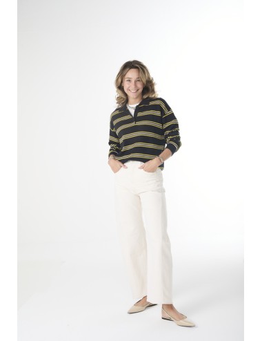 Polo LÉON Stripes Light - Navy