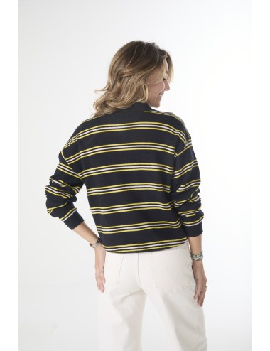 Polo LÉON Stripes Light - Navy