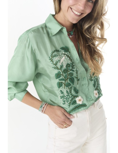 Chemise ALLIANCE - Vert, Broderies