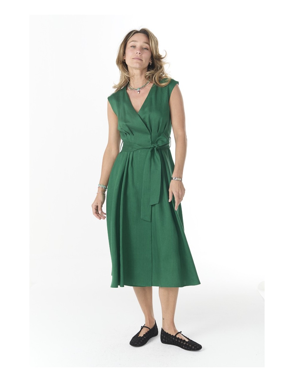 Robe midi SHANGHAI - Vert