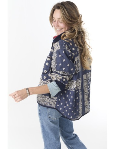 Bomber "QUILTED" - Navy Bandana Print