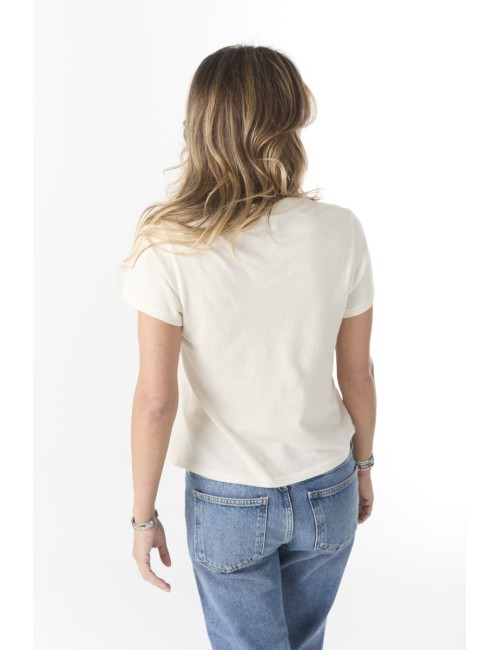 THE LITTLE TEE w/ Rider Graphic - Washed White