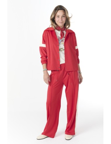 The Wilde Leg Track Pant - Poppy Red
