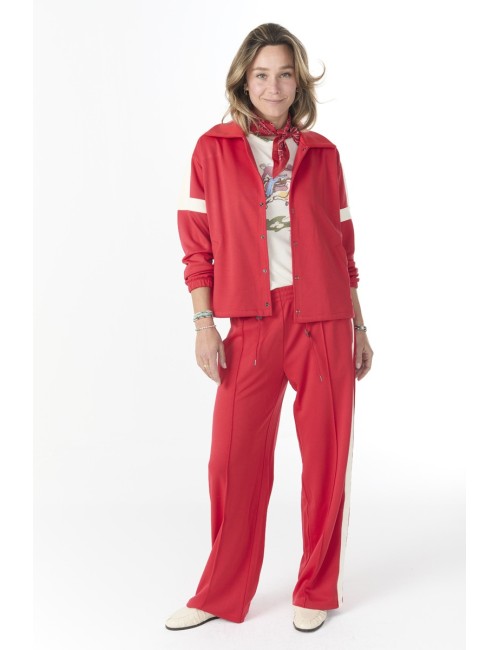 The Wilde Leg Track Pant - Poppy Red