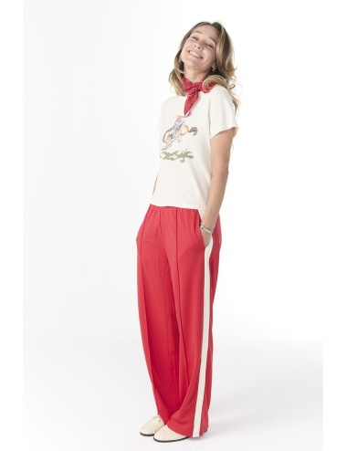 The Wilde Leg Track Pant - Poppy Red