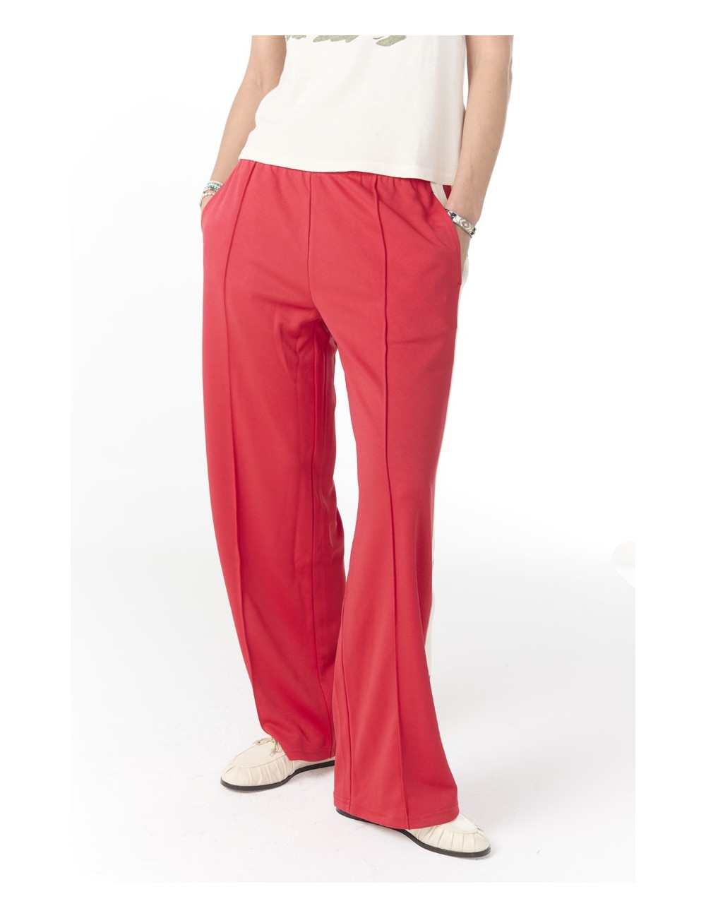 The Wilde Leg Track Pant - Poppy Red